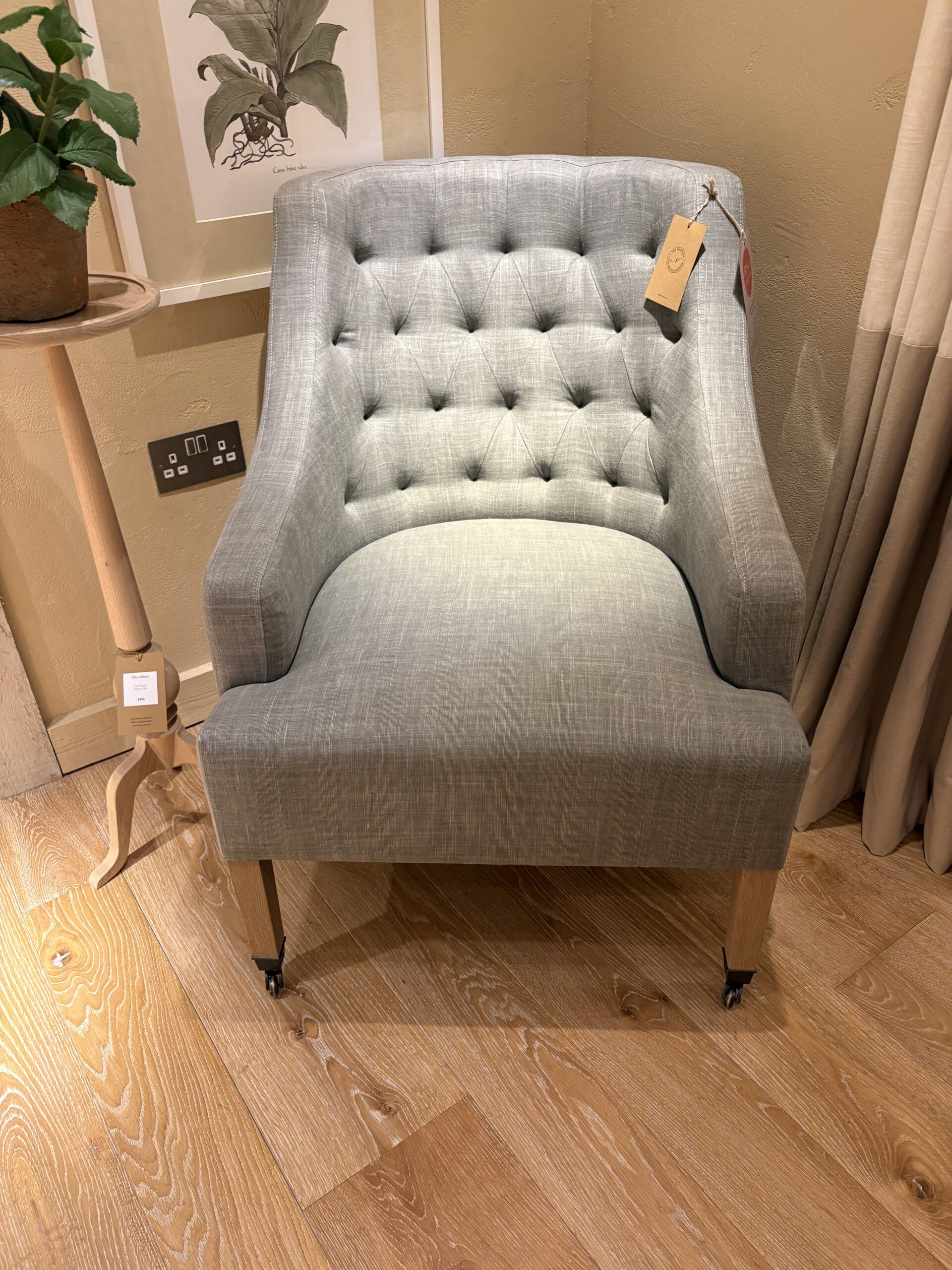 Amelia armchair in Harry Storm -2 Neptune - Amelia Armchair - Image 1